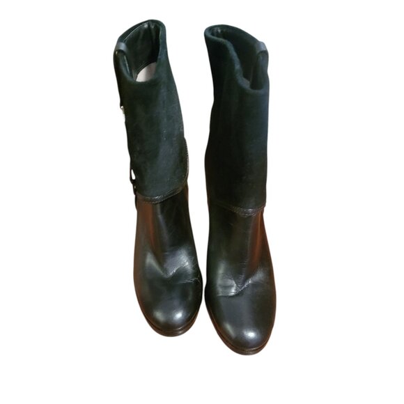 MICHAEL KORS Fulton Harness Bootie Suede Logo Buckle Block Heel - Picture 3 of 12